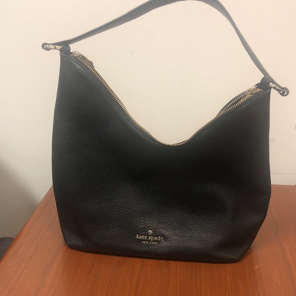 Kate Spade New York Black Pebbled Leather Hobo